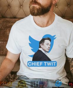 Portrait Of Elon Musk Chief Twit Twitter Logo Shirt