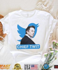 Portrait Of Elon Musk Chief Twit Twitter Logo Shirt