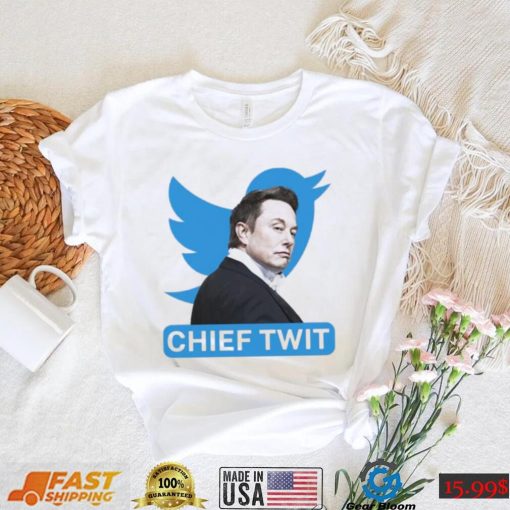 Portrait Of Elon Musk Chief Twit Twitter Logo Shirt