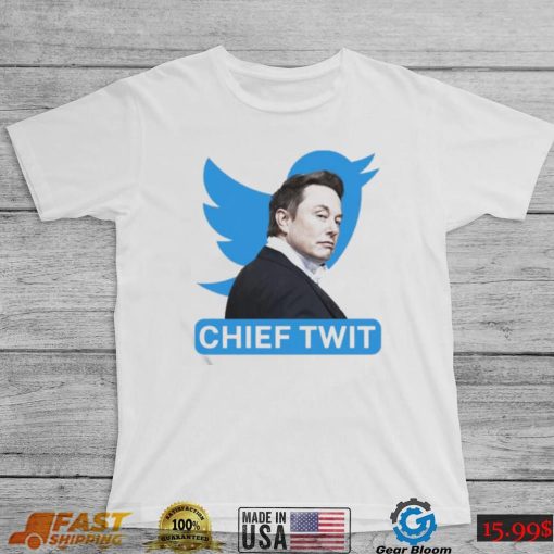 Portrait Of Elon Musk Chief Twit Twitter Logo Shirt