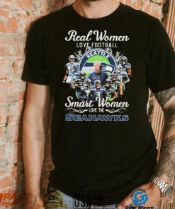 Real Women Love Football Smart Women Love The Seattle Seahawks Signatures Shirt