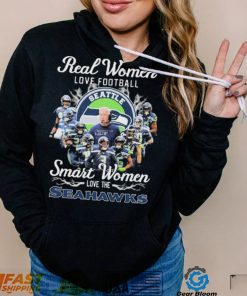 Real Women Love Football Smart Women Love The Seattle Seahawks Signatures Shirt