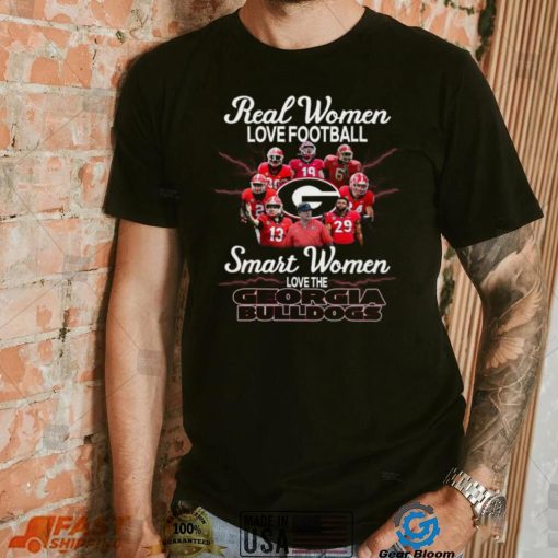 Real women love Football smart women love the Georgia Bulldogs new design logo shirt