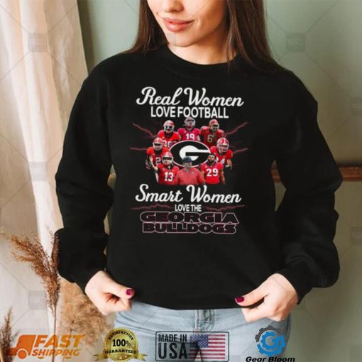 Real women love Football smart women love the Georgia Bulldogs new design logo shirt