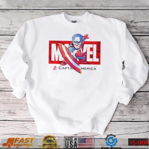 Red Captain America T Shirt Kids