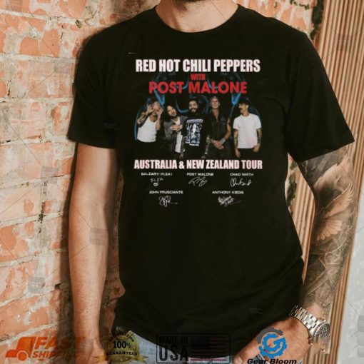 Red Hot Chili Peppers With Post Malone Australia & New Zealand Tour T Shirt