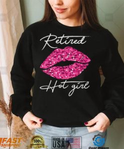 Retired Hot Girl Lips Shirts, Womens Happy Retirement Party T Shirt