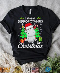 Retro I Want A Hippopotamus For Christmas Xmas Hippo Pajama T Shirt