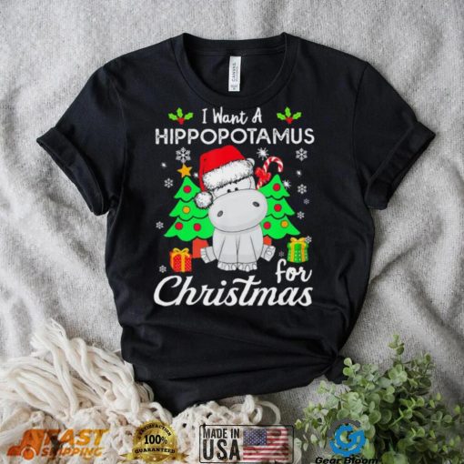 Retro I Want A Hippopotamus For Christmas Xmas Hippo Pajama T Shirt