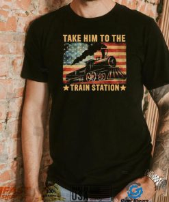 Retro Style Take Him To The Train Station Funny Vintage Funny Dutton Yellowstone Shirt