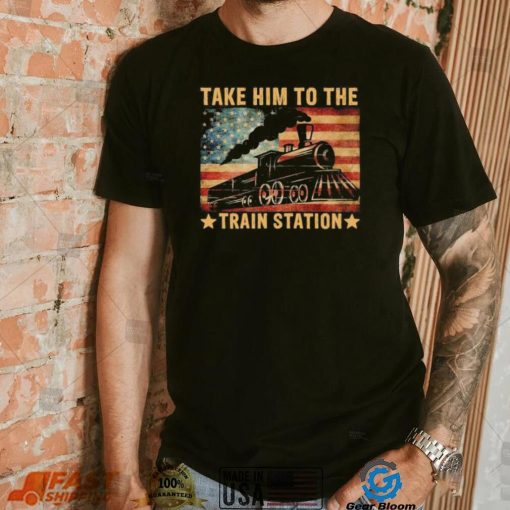 Retro Style Take Him To The Train Station Funny Vintage Funny Dutton Yellowstone Shirt