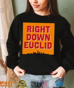 Right Down Euclid statement logo shirt