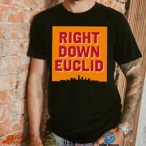 Right Down Euclid statement logo shirt