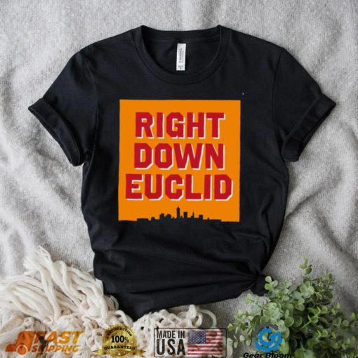 Right Down Euclid statement logo shirt