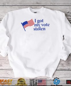 Roberta Fresquez I got my vote stolen American flag shirt