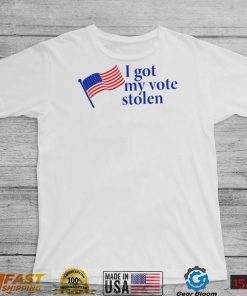 Roberta Fresquez I got my vote stolen American flag shirt