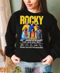 Rocky 45th Anniversary Signatures 70s Movie Thank You For The Memories Sylvester Stallone Shirt