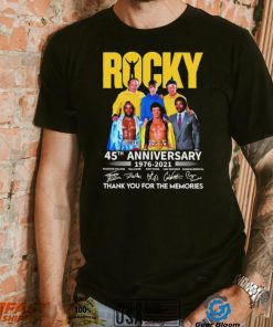 Rocky 45th Anniversary Signatures 70s Movie Thank You For The Memories Sylvester Stallone Shirt