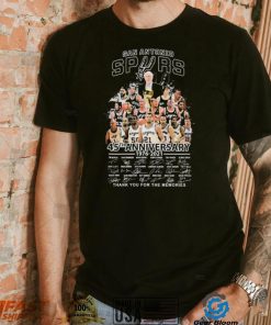 San Antonio Spurs 45th Anniversary Thank You For Memories Shirt