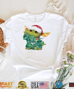 Santa Baby Yoda New York Jets Light Christmas Shirt