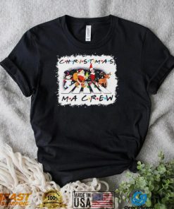 Santa Claus Snowman Elf And Reindeers Abbey Road Christmas MA Crew Shirt