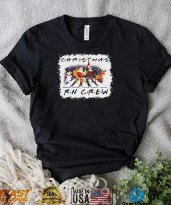 Santa Claus Snowman Elf And Reindeers Abbey Road Christmas RN Crew Shirt