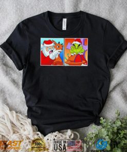 Santa Claus vs Grinch Yelling meme shirt