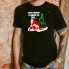 Christmas Cute cat Santa hat Christmas Lights shirt