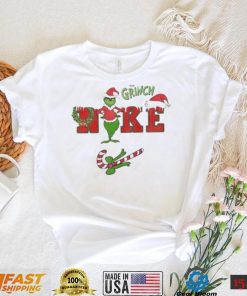 Santa Grinch Nike Candy Christmas Shirt