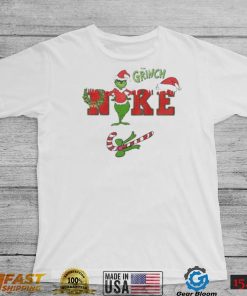 Santa Grinch Nike Candy Christmas Shirt