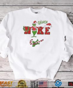 Santa Grinch Nike Candy Christmas Shirt