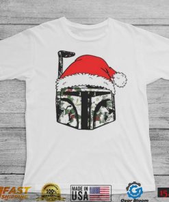 Santa Hunter Helmet Christmas T shirt