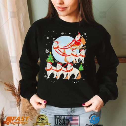 Santa Riding Reindeer Turkish Angora Sleigh Christmas Shirt