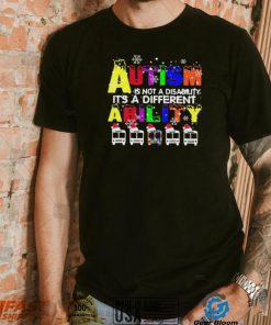 Santa Schoolbus Autism Is Not A Disability It’s A Different Ability Shirt