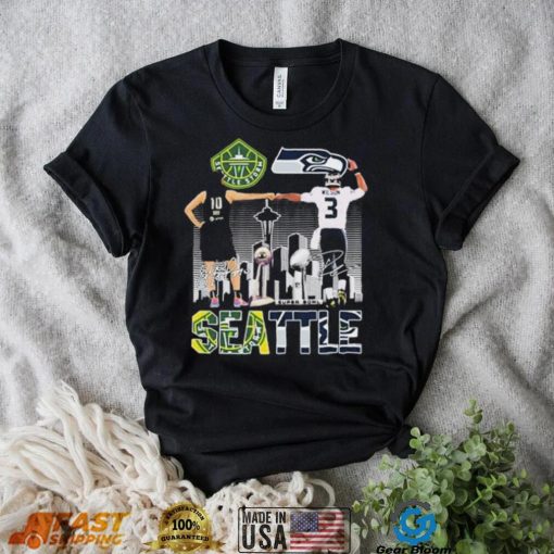 Seattle Storm Sue Bird And Seattle Seahawks Russell Wilson Signatures Shirt