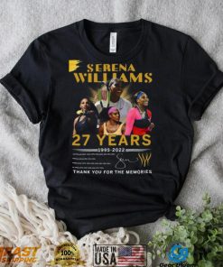 Serena Williams 27 Years 1995 2022 Thank You For The Memories T Shirt