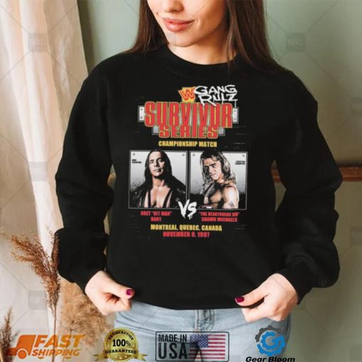 Shawn Michaels vs Bret Hart 1997 Survivor Series Championship Match Shirt