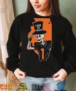 Skeleton Illinois Fighting Illini Land Of Lincoln Shirt