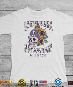 Skeleton Kansas State Wildcats Sunflowers SHowdown 14 in a Row shirt