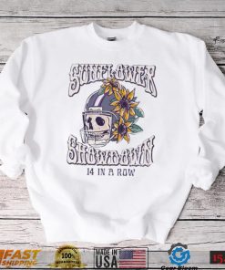 Skeleton Kansas State Wildcats Sunflowers SHowdown 14 in a Row shirt