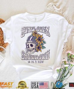 Skeleton Kansas State Wildcats Sunflowers SHowdown 14 in a Row shirt