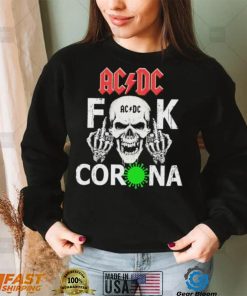 Skull AC DC Fuck Corona Virus Shirt