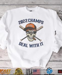 Skull Houston Astros H Town 2022 World Champs Deal With It Shirt