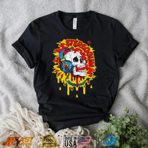 Skull with headphones art shirt