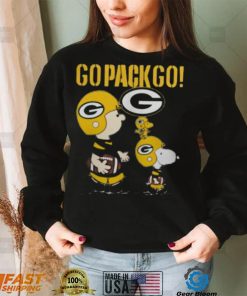 Snoopy Charlie Brown Go Pack Go Green Bay Packers Shirt