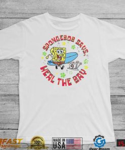 SpongeBob Squarepants says heal the bay art shirt