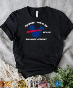 Squirrel Buffalo Squirrel Winters Shoveling Services Thanksgiving Shirt