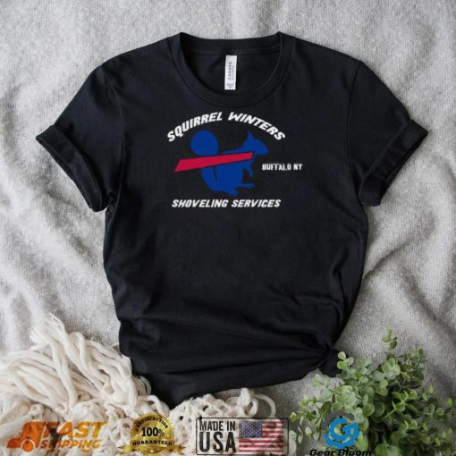 Squirrel Buffalo Squirrel Winters Shoveling Services Thanksgiving Shirt