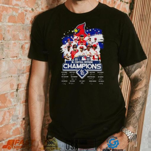 St Louis Cardinals 2022 Nl central division champions signatures shirt