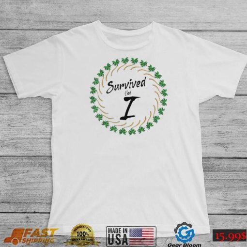 Survived The I Palm Tree logo shirt